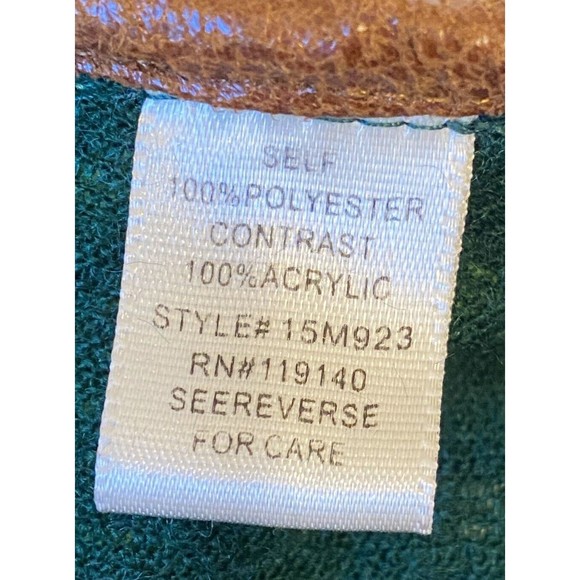 Double Zero Large Jacket Green Weave Multicolor‎ Open Knit Cardigan - Picture 4 of 8